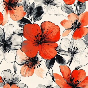 花卉图案 多彩花朵精美设计