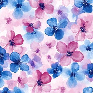 水彩花卉图案背景纹理