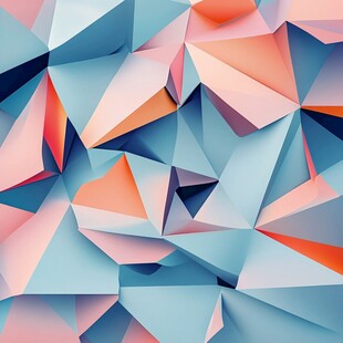 多彩立体几何抽象背景图