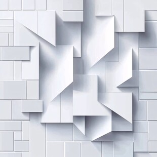 立体几何白色墙面背景图