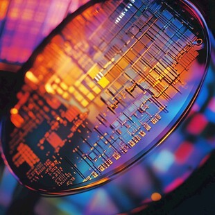 微观芯片世界的绚丽图景