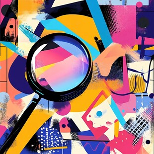 放大镜下的多彩抽象世界