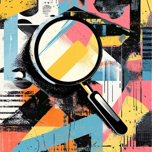 放大镜下的多彩抽象世界