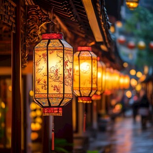 古街灯笼 点亮传统韵味