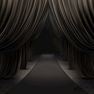 黑色绒幕下的神秘通道