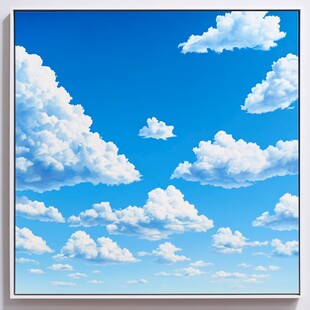 蓝天白云 纯净美好的天空景象