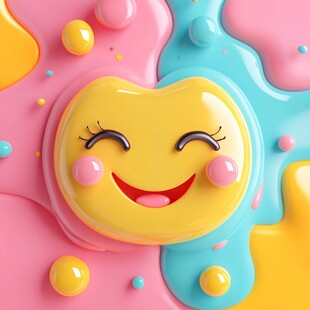 笑脸糖果的多彩甜蜜世界