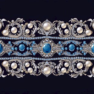 奢华珠宝花纹装饰图案