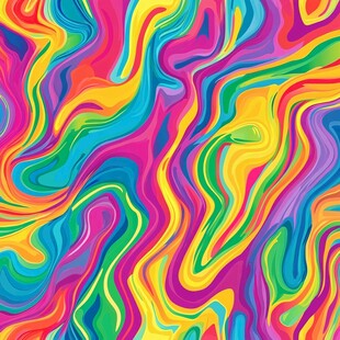 缤纷炫彩流体抽象背景图