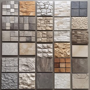 多样风格墙面瓷砖展示