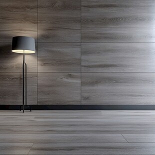 简约室内场景中的落地灯