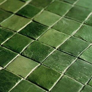 绿色马赛克瓷砖特写
