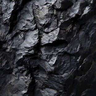 黑色岩石纹理特写