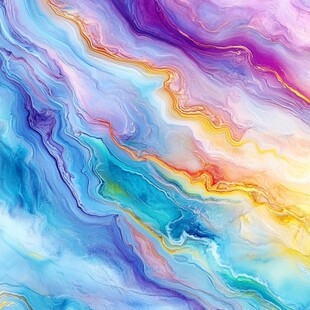 梦幻流体色彩抽象艺术画