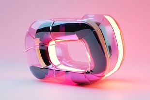 炫彩透明立体几何造型物