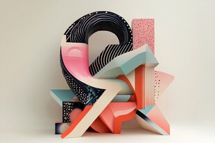 抽象几何立体造型艺术作品