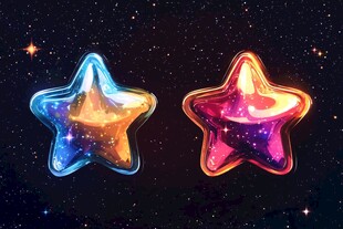 梦幻炫彩五角星