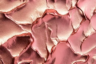 玫瑰金色褶皱金属质感纹理