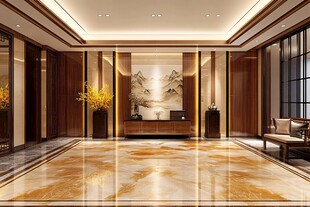 中式豪华大厅室内空间展示
