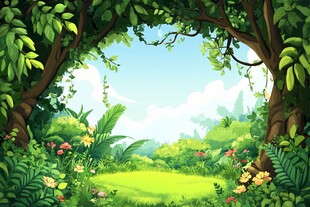 梦幻丛林绿意盎然美景