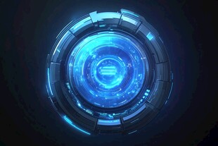 炫酷蓝光科技感圆形界面