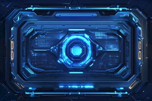 科技感蓝色未来感面板界面