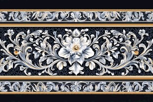 古典华丽花卉装饰图案