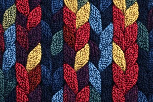 多彩编织毛线纹理图案