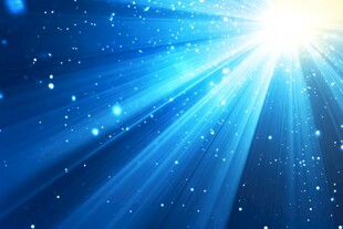 梦幻蓝色光线星空背景图