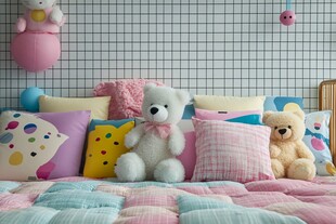 可爱萌趣的儿童卧室场景