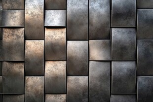 金属质感方块拼接墙面
