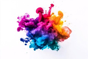 彩色墨水爆炸瞬间