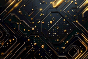 黑金科技风电路板背景图