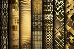 金色几何纹理图案集合