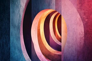 梦幻环形通道艺术背景图