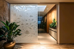 雅致入户玄关与绿植景致