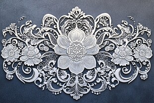 精致银花纹饰图案设计