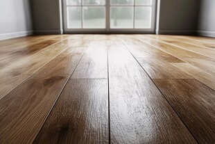 简约空房间的木质地板