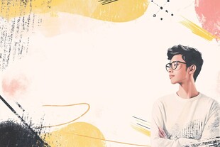 时尚青年与艺术风背景