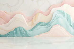 梦幻渐变山峦背景装饰