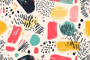 抽象多彩手绘风图案背景