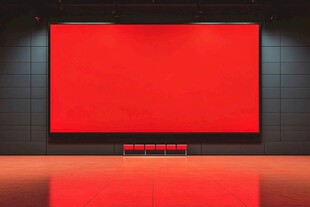 红色大屏舞台场景展示