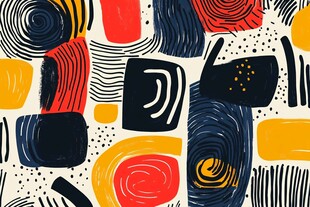 抽象几何图案艺术插画