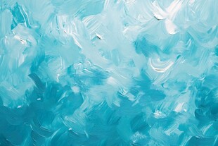 蓝绿色调抽象油画纹理