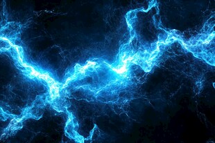 蓝色闪电特效背景画面