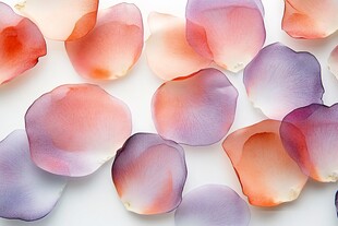 缤纷玫瑰花瓣唯美画面