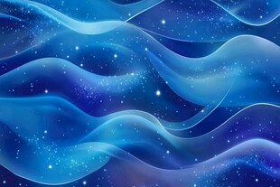 梦幻蓝色星空波浪背景图