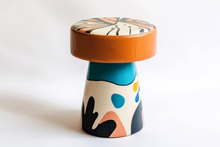 多彩艺术风创意小凳子