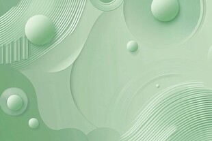 淡绿色立体圆球抽象背景图