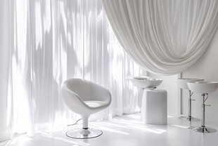 白色极简风室内休闲空间